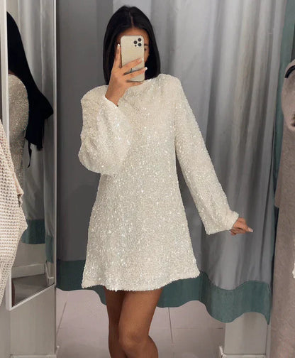 Glamour Cocktail Jurk Glitter Feestjurk voor Vrouw