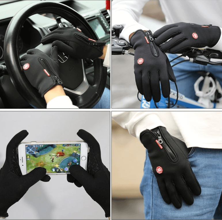Waterbestendige en Winddichte Handschoenen – Zachte Fleece Voering Thermo Touchscreen Compatibel – Unisex Winter Handschoenen Outdoor Sport Fietsen Wandelen