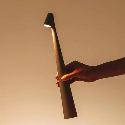 Oplaadbare Tafellamp met Dimbaar Warm Licht en Touch-bediening | Aluminium Designlamp voor Binnen en Buiten | 20 Uur Gebruiksduur