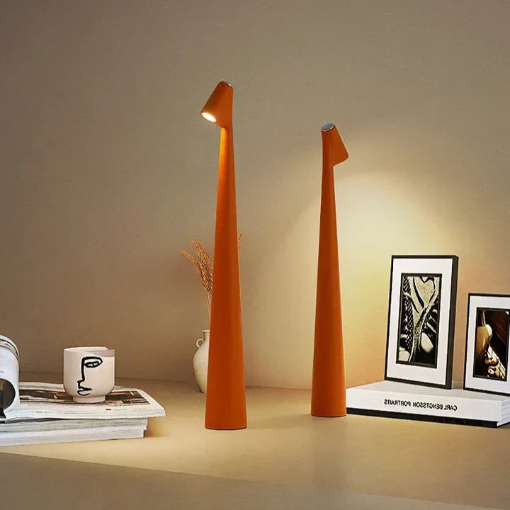 Oplaadbare Tafellamp met Dimbaar Warm Licht en Touch-bediening | Aluminium Designlamp voor Binnen en Buiten | 20 Uur Gebruiksduur