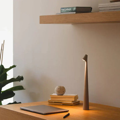 Oplaadbare Tafellamp met Dimbaar Warm Licht en Touch-bediening | Aluminium Designlamp voor Binnen en Buiten | 20 Uur Gebruiksduur