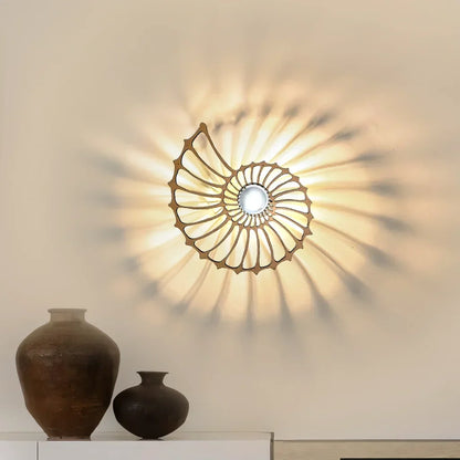 Ronde Wandlamp 50 cm Goud Keramiek Handgemaakt LED Drukknop Snoer 150 cm