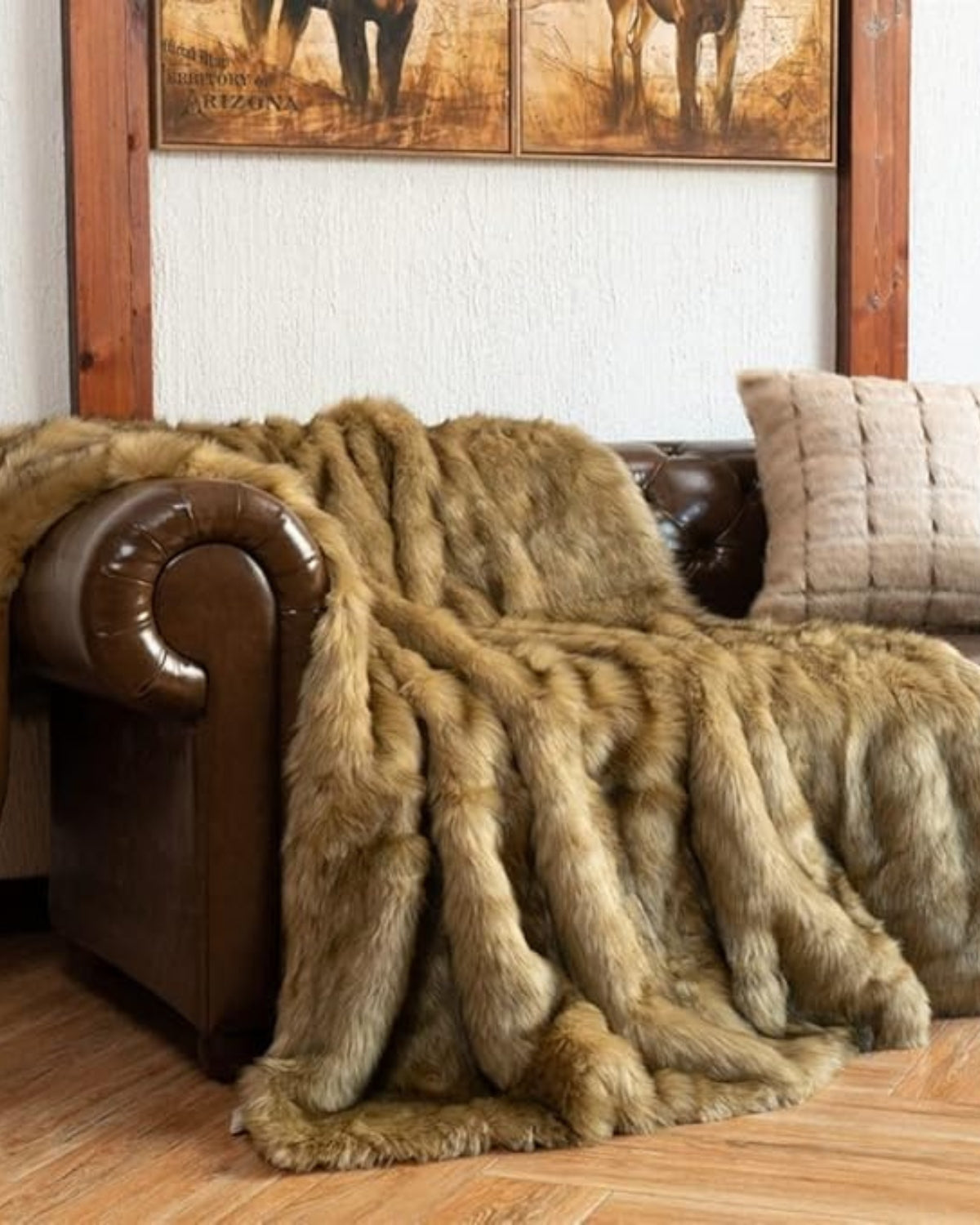 Imitatiebont Plaid 127x152cm of 150x200cm Wit Bruin Grijs Goud Scandinavische Woonkamer Slaapkamer Decoratieve Luxe Zachte Textiel Premium Woondeken