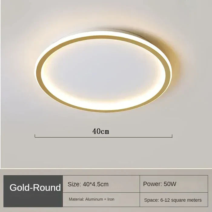 Ronde Plafondlamp Scandinavisch Design Goud Zwart Wit 20-50cm LED Dimbaar Metaal Glas Woonkamer Slaapkamer Eetkamer