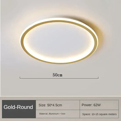 Ronde Plafondlamp Scandinavisch Design Goud Zwart Wit 20-50cm LED Dimbaar Metaal Glas Woonkamer Slaapkamer Eetkamer