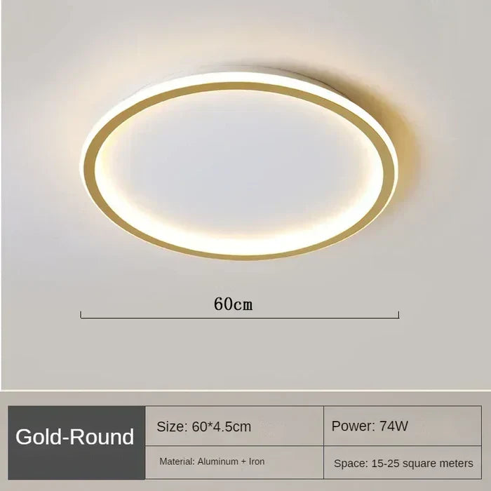 Ronde Plafondlamp Scandinavisch Design Goud Zwart Wit 20-50cm LED Dimbaar Metaal Glas Woonkamer Slaapkamer Eetkamer
