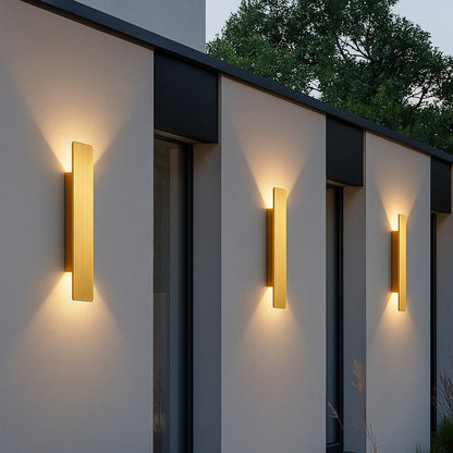 Gouden Buiten Wandlamp LED Waterdicht Aluminium Gevelverlichting Modern