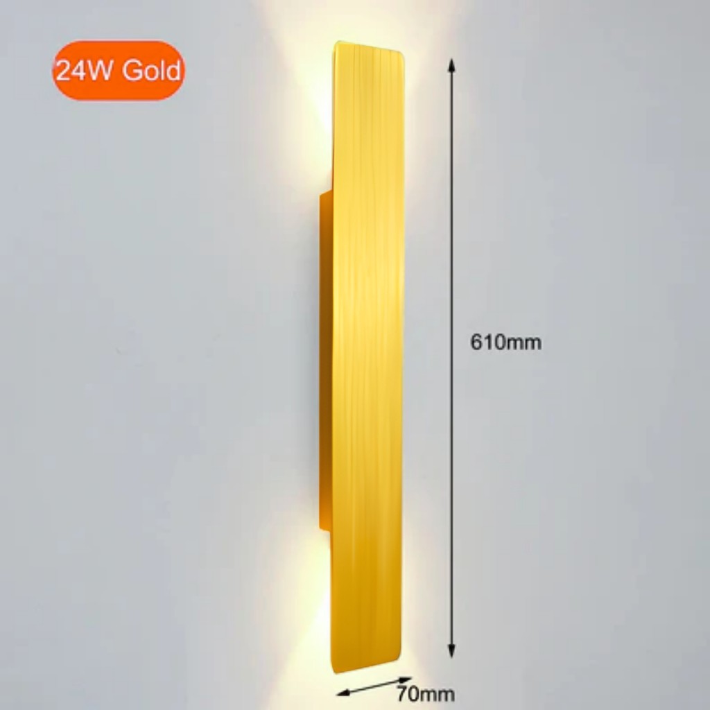 Gouden Buiten Wandlamp LED Waterdicht Aluminium Gevelverlichting Modern