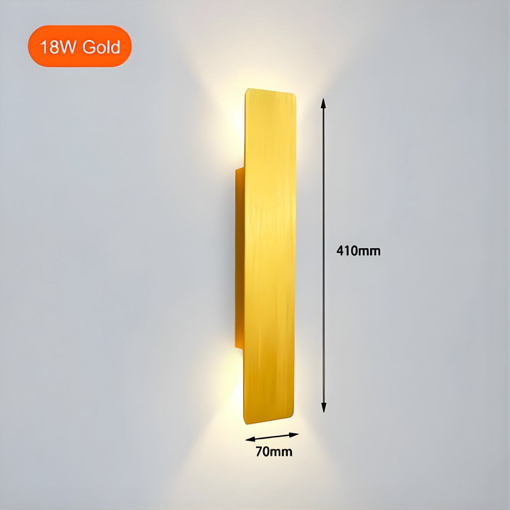 Gouden Buiten Wandlamp LED Waterdicht Aluminium Gevelverlichting Modern