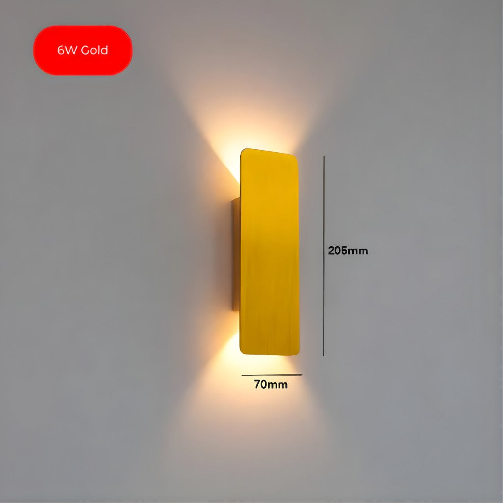 Gouden Buiten Wandlamp LED Waterdicht Aluminium Gevelverlichting Modern