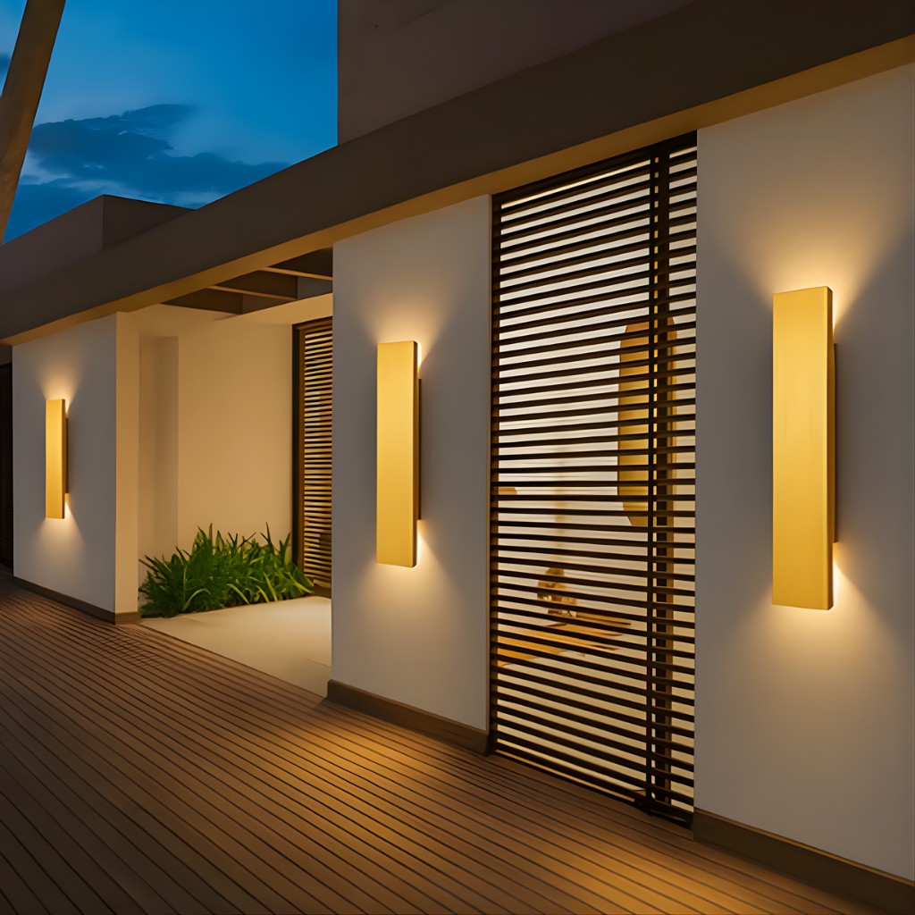 Gouden Buiten Wandlamp LED Waterdicht Aluminium Gevelverlichting Modern