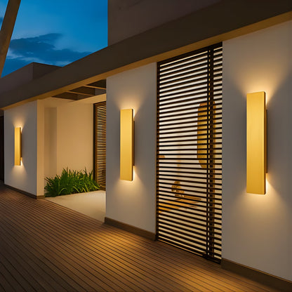 Gouden Buiten Wandlamp LED Waterdicht Aluminium Gevelverlichting Modern