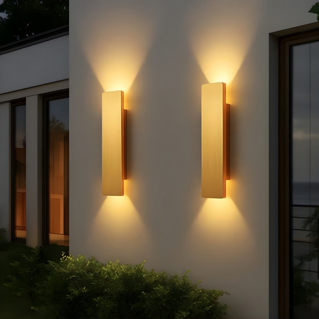 Gouden Buiten Wandlamp LED Waterdicht Aluminium Gevelverlichting Modern