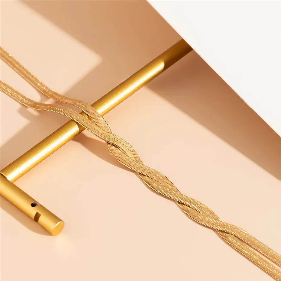 Verstelbare Slangenketting Halssieraad Goud Zilver Elegant Design