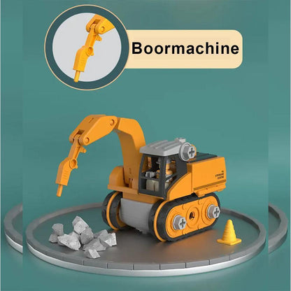 Educatief Bouwspeelgoed Graafmachine met Schroevendraaier voor Motoriekontwikkeling en Constructief Spelen