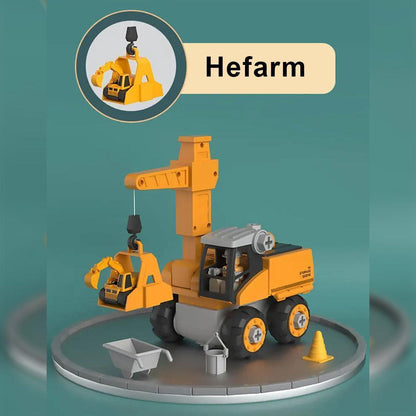 Educatief Bouwspeelgoed Graafmachine met Schroevendraaier voor Motoriekontwikkeling en Constructief Spelen