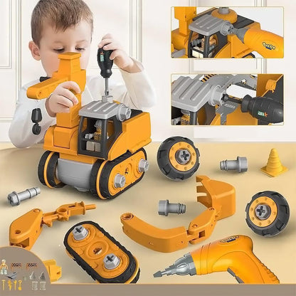 Educatief Bouwspeelgoed Graafmachine met Schroevendraaier voor Motoriekontwikkeling en Constructief Spelen