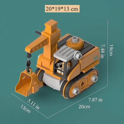 Educatief Bouwspeelgoed Graafmachine met Schroevendraaier voor Motoriekontwikkeling en Constructief Spelen