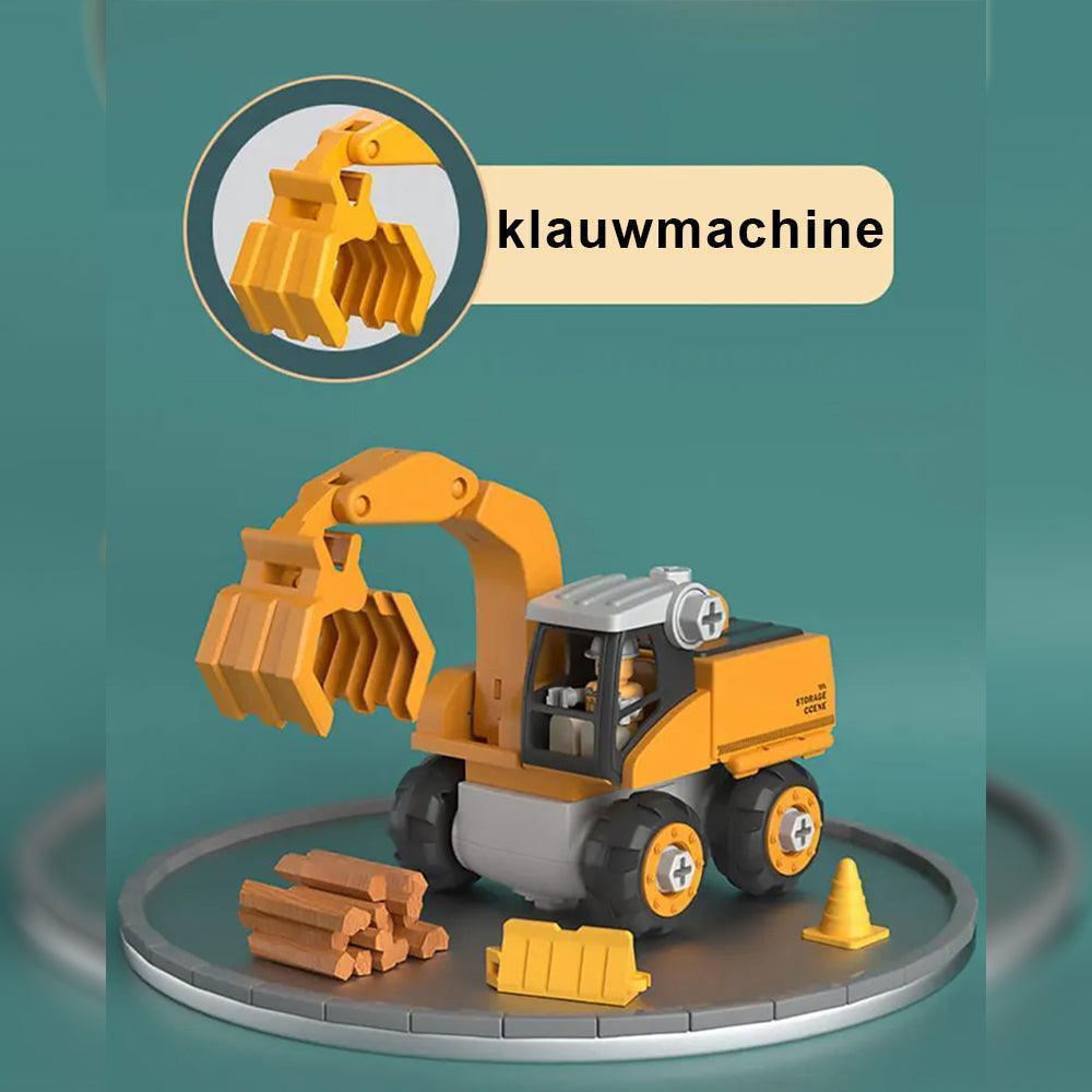 Educatief Bouwspeelgoed Graafmachine met Schroevendraaier voor Motoriekontwikkeling en Constructief Spelen