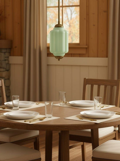 Vintage Melkglazen Hanglamp met Gegolfde Rand – Scandinavische Sfeerverlichting voor Keuken en Slaapkamer