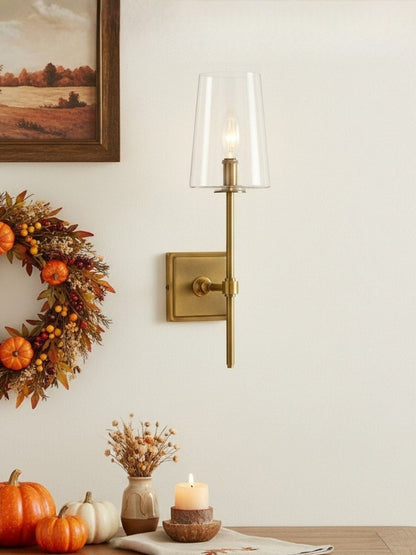 Glazen Wandlamp met Helder Glas – Enkelvoudige tot Drievoudige Configuratie – Elegante Badkamerverlichting