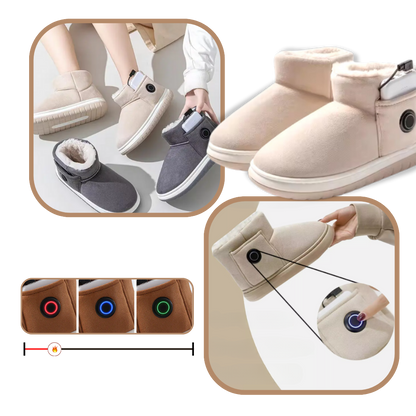 Verwarmde Winterschoenen met Grafeen Technologie 3 Warmtestanden Oplaadbare Accu Zachte Voering Lichtgewicht Comfortabel Draagbaar Verstelbare Temperatuur