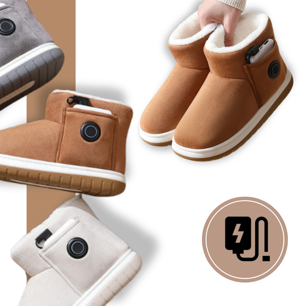 Verwarmde Winterschoenen met Grafeen Technologie 3 Warmtestanden Oplaadbare Accu Zachte Voering Lichtgewicht Comfortabel Draagbaar Verstelbare Temperatuur