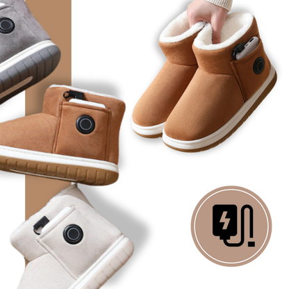 Verwarmde Winterschoenen met Grafeen Technologie 3 Warmtestanden Oplaadbare Accu Zachte Voering Lichtgewicht Comfortabel Draagbaar Verstelbare Temperatuur