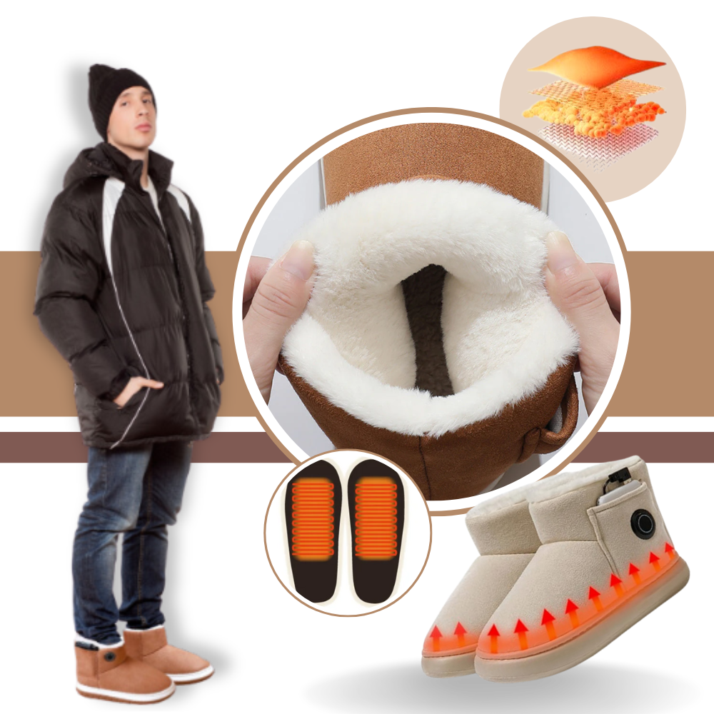 Verwarmde Winterschoenen met Grafeen Technologie 3 Warmtestanden Oplaadbare Accu Zachte Voering Lichtgewicht Comfortabel Draagbaar Verstelbare Temperatuur