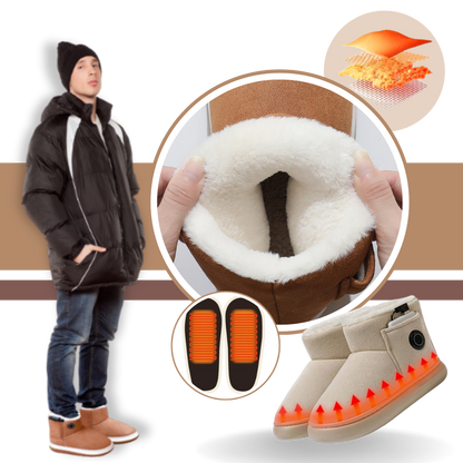 Verwarmde Winterschoenen met Grafeen Technologie 3 Warmtestanden Oplaadbare Accu Zachte Voering Lichtgewicht Comfortabel Draagbaar Verstelbare Temperatuur