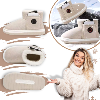 Verwarmde Winterschoenen met Grafeen Technologie 3 Warmtestanden Oplaadbare Accu Zachte Voering Lichtgewicht Comfortabel Draagbaar Verstelbare Temperatuur