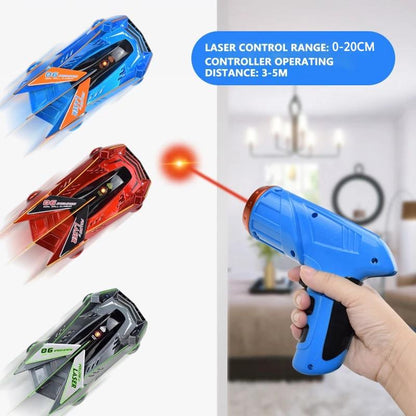 Bestuurbaar Speelgoedauto met Lasersturing – Infrarood RC Auto voor Wand, Plafond & Vloer – LED Verlichting – Oplaadbaar via USB – Voor Kinderen vanaf 3 Jaar