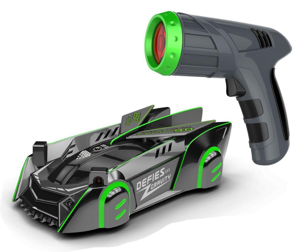 Bestuurbaar Speelgoedauto met Lasersturing – Infrarood RC Auto voor Wand, Plafond & Vloer – LED Verlichting – Oplaadbaar via USB – Voor Kinderen vanaf 3 Jaar