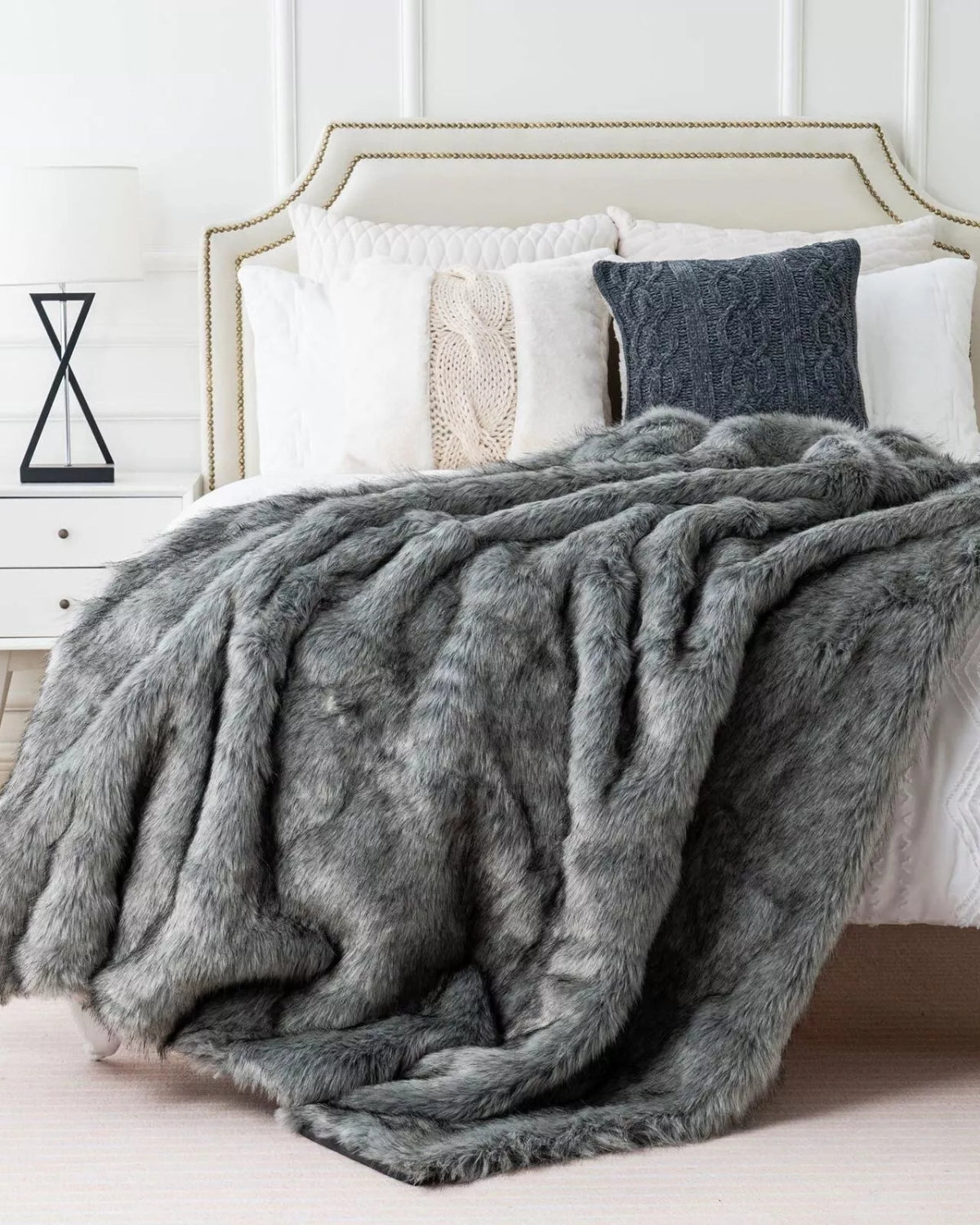 Imitatiebont Plaid 127x152cm of 150x200cm Wit Bruin Grijs Goud Scandinavische Woonkamer Slaapkamer Decoratieve Luxe Zachte Textiel Premium Woondeken