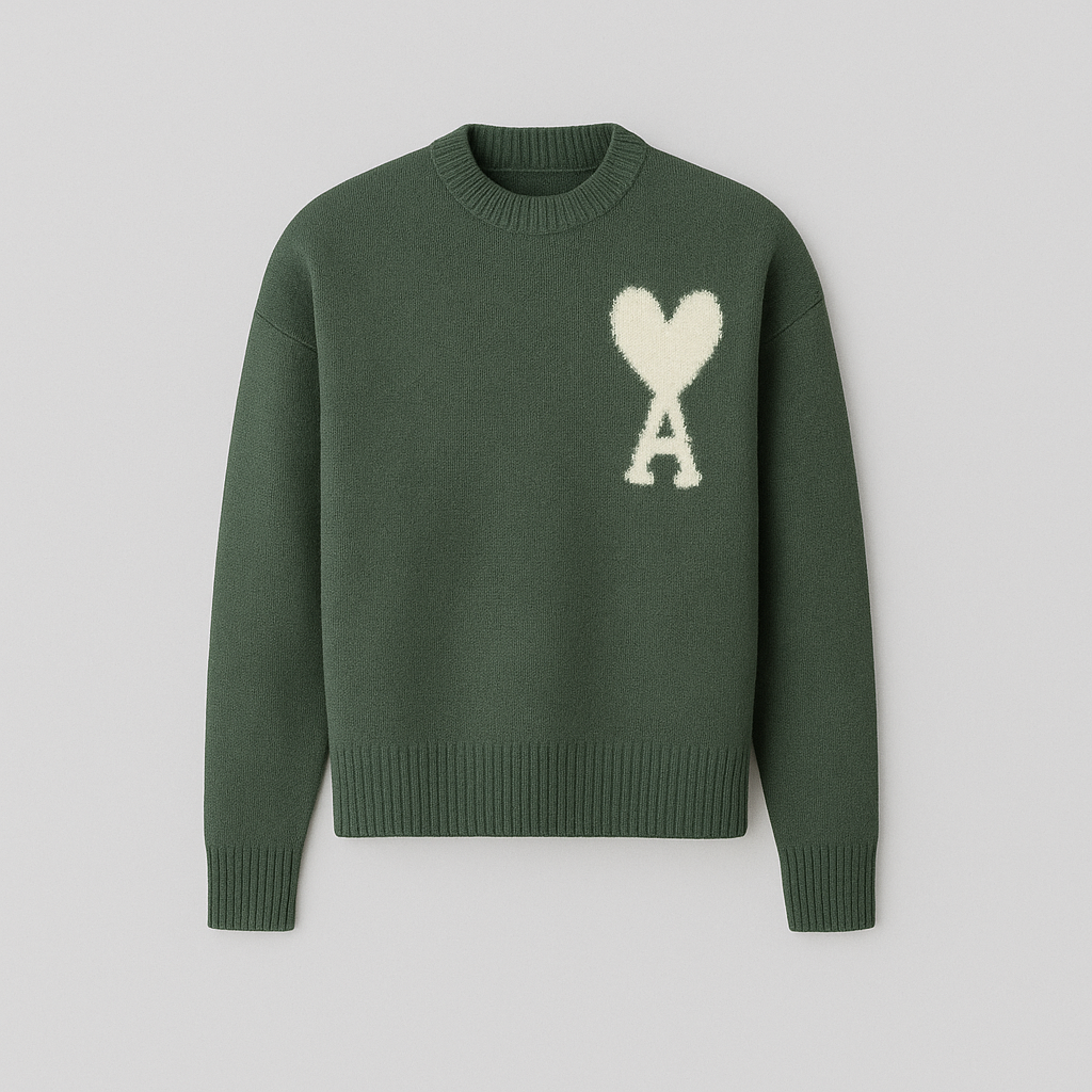 Oversized Trui met Harten en Aas Motief voor Dames