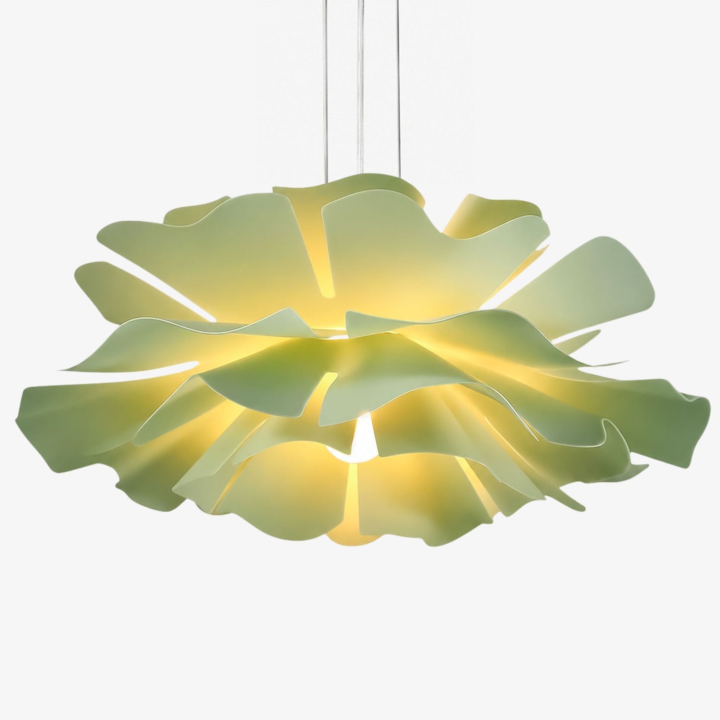 Handgemaakte Acryl Hanglamp Lotus Bloem Wit Scandinavisch Design