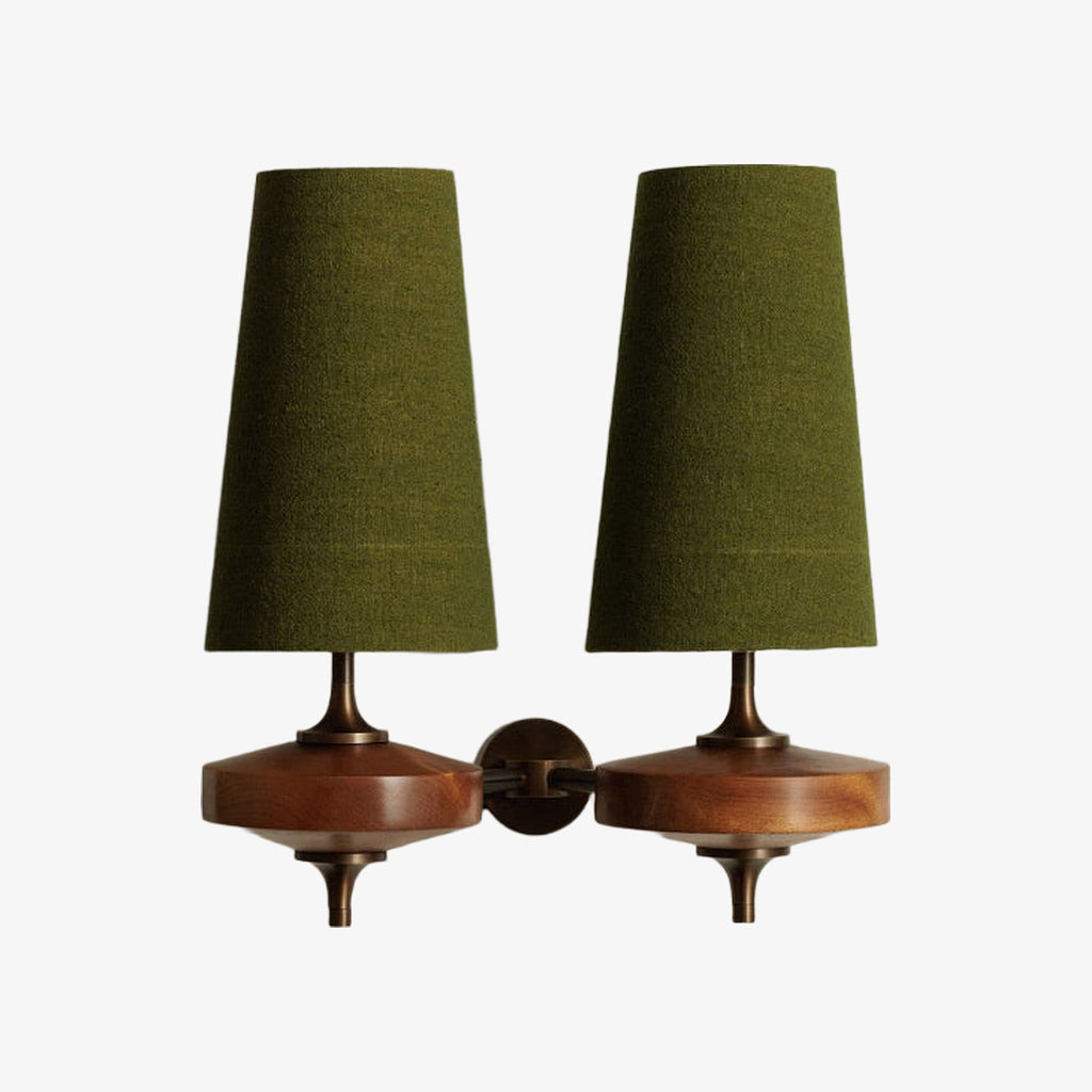 Retro Wandlamp met Stoffen Kap – Vintage Verlichting voor Slaapkamer