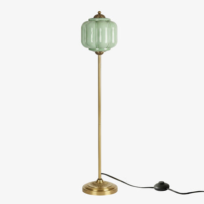 Decoratieve Glazen Pompoen Vloerlamp Retro Organische Stijl Woonkamer Staande Lamp