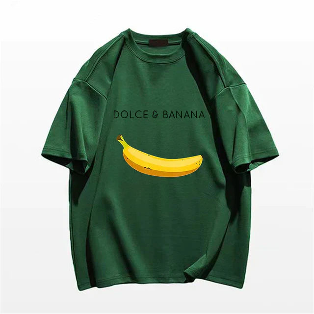 Calvin T-shirt Met Bananenprint Elegante Stijl
