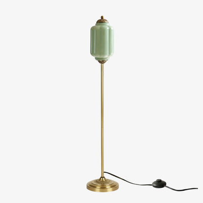 Decoratieve Glazen Pompoen Vloerlamp Retro Organische Stijl Woonkamer Staande Lamp