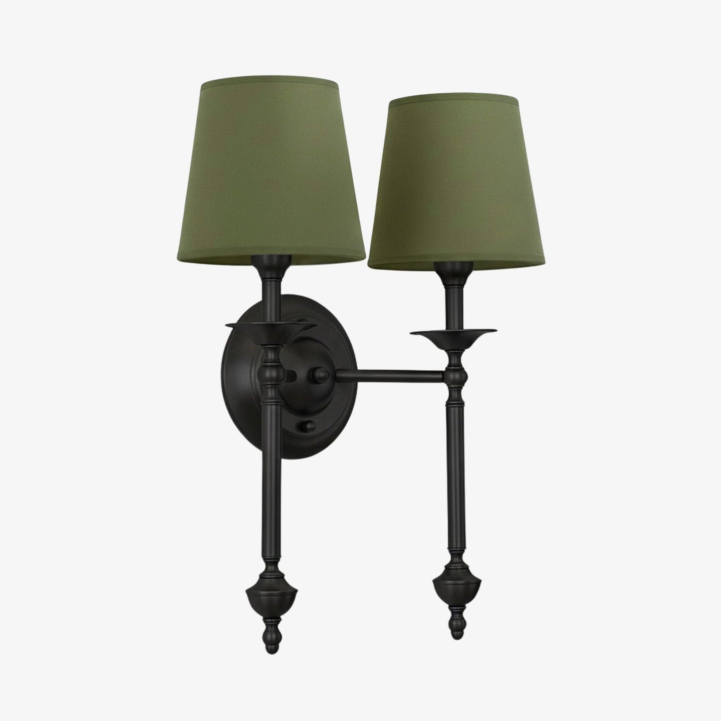 Stoffen Wandlamp met Vintage Koperen Afwerking – Sfeervolle Verlichting voor Hal, Slaapkamer en Woonkamer