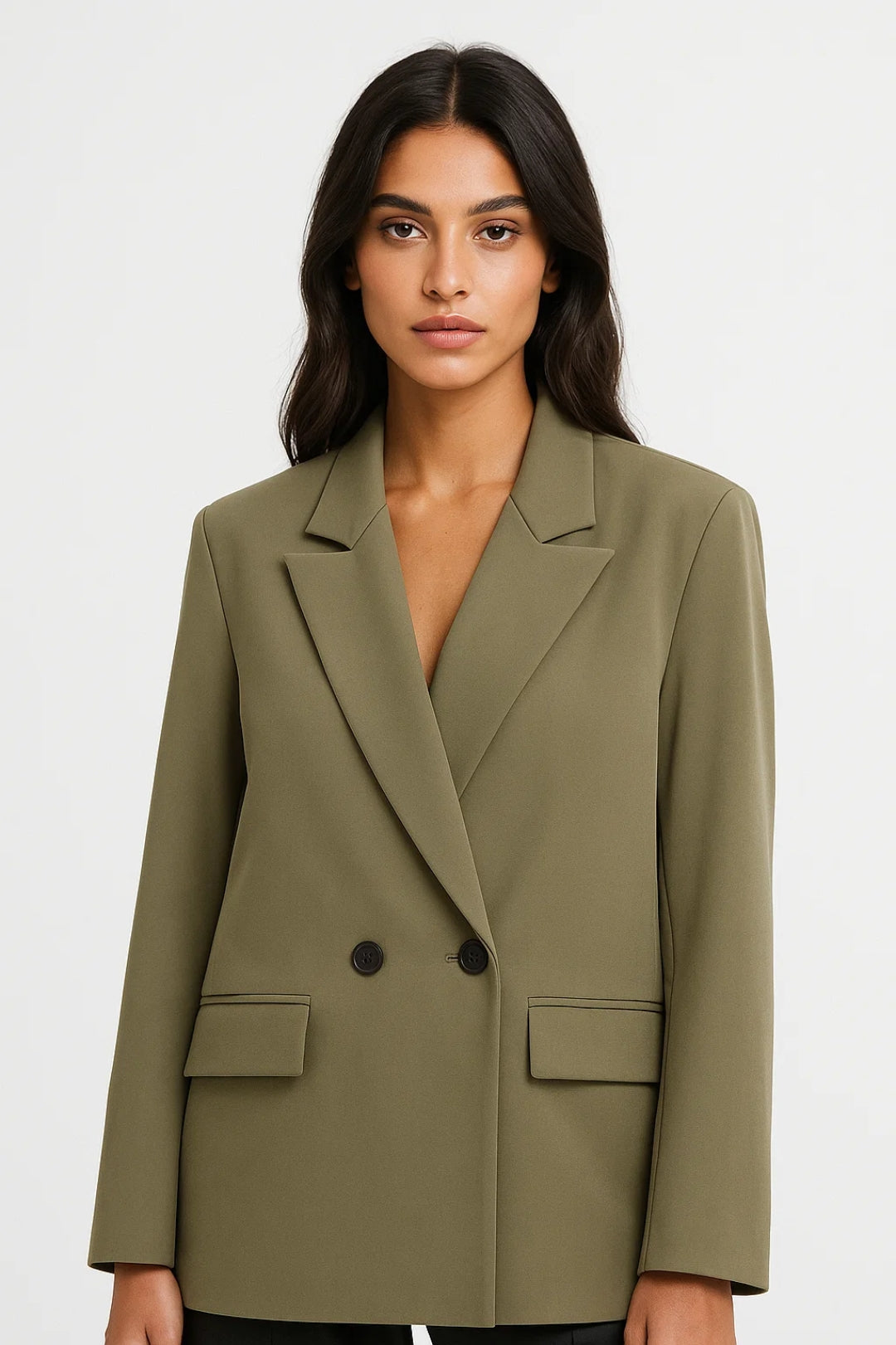 Dames Blazer Oversized met Dubbele Knopen Klassieke Stijl - StudioMarella