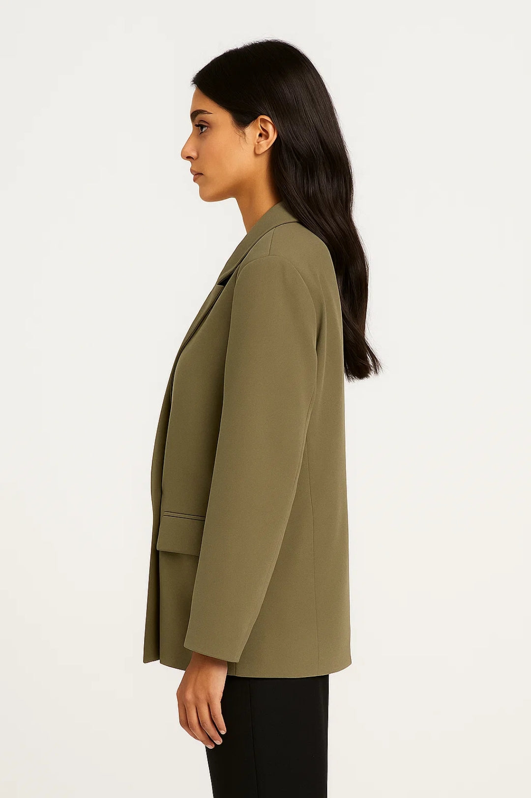 Dames Blazer Oversized met Dubbele Knopen Klassieke Stijl