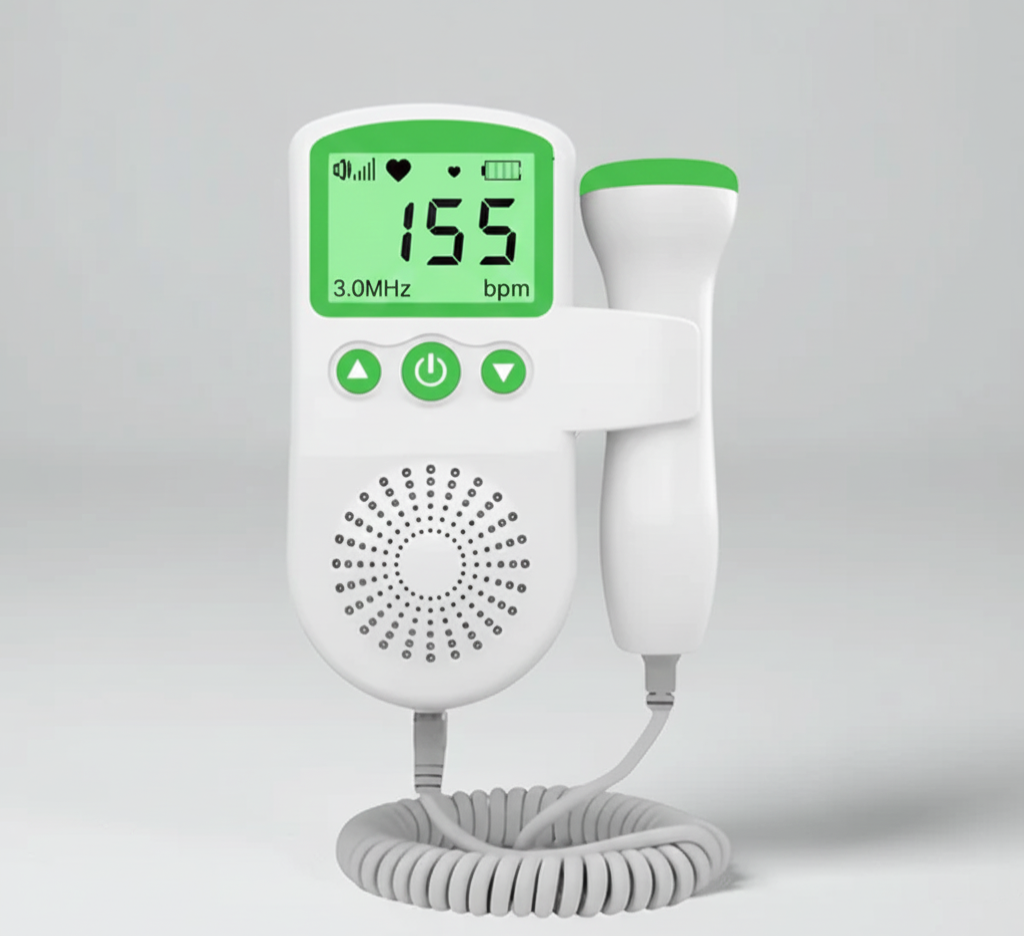Babyhartmonitor Draagbare Foetale Doppler Zwangerschap Hartslag Tracker met LCD Display voor Thuisgebruik 3MHz Sonde