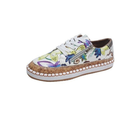 Dames Schoenen Bloemenprint Gevulkaniseerd Leer