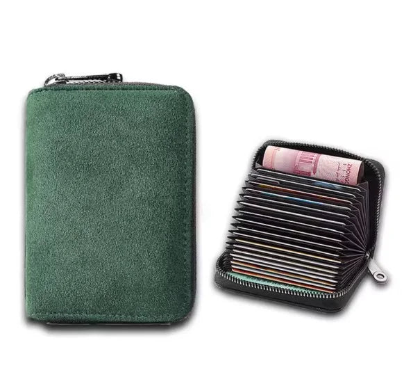 Compacte Pasjeshouder Leer Multifunctioneel Portemonnee Visitekaartjes Creditcards Rijbewijs Kaarten
