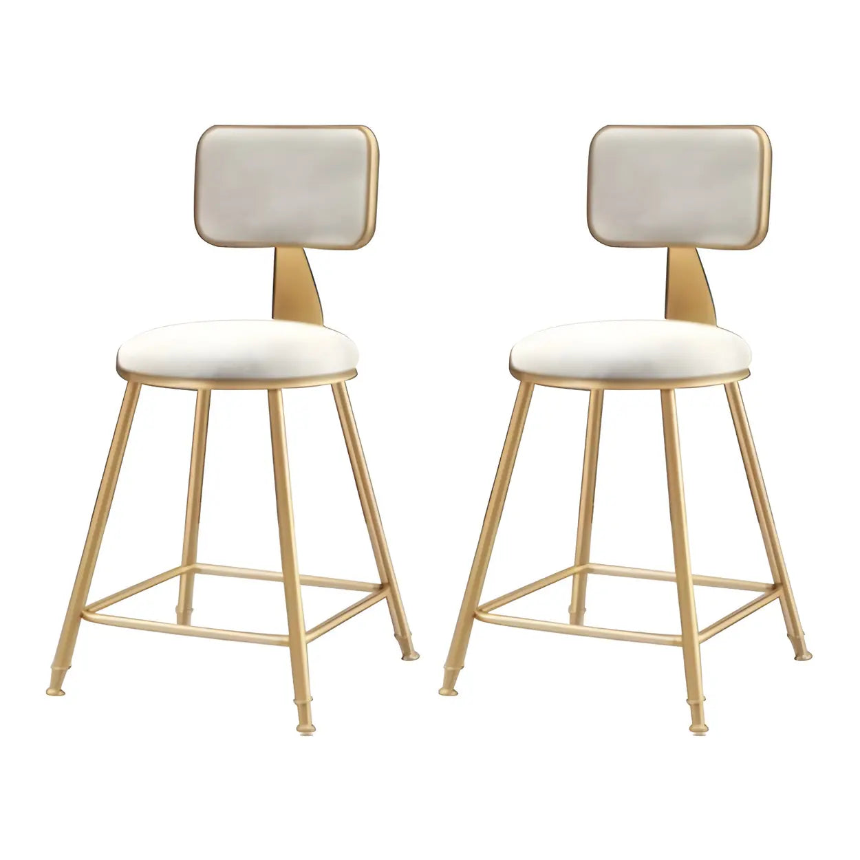 Luxe Velvet Barkruk met Rugleuning en Goudkleurig Metalen Onderstel – Moderne Glam Barstoel voor Keukeneiland en Thuisbar