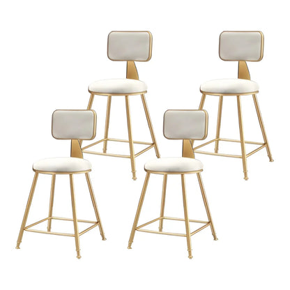 Luxe Velvet Barkruk met Rugleuning en Goudkleurig Metalen Onderstel – Moderne Glam Barstoel voor Keukeneiland en Thuisbar