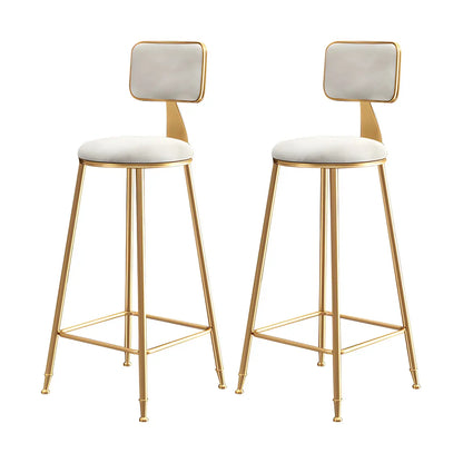 Luxe Velvet Barkruk met Rugleuning en Goudkleurig Metalen Onderstel – Moderne Glam Barstoel voor Keukeneiland en Thuisbar