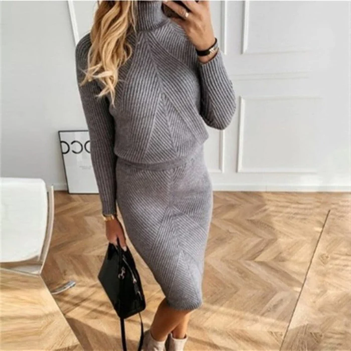 Dames Trui Jurk Warm en Comfortabel voor Herfst en Winter